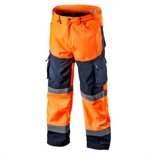 Pracovné nohavice reflexné, softshell oranžové NEO