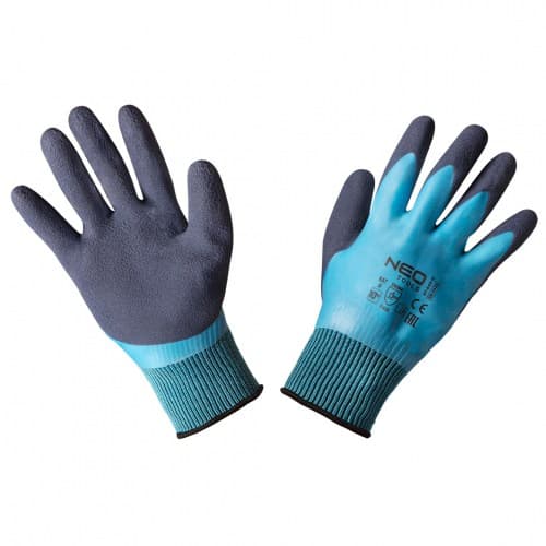 Pracovné rukavice, latexom potiahnutý polyester (2 vrstvy), 3141X NEO