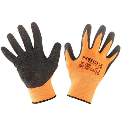 Pracovné rukavice, polyester potiahnutý latexom, 3131X NEO